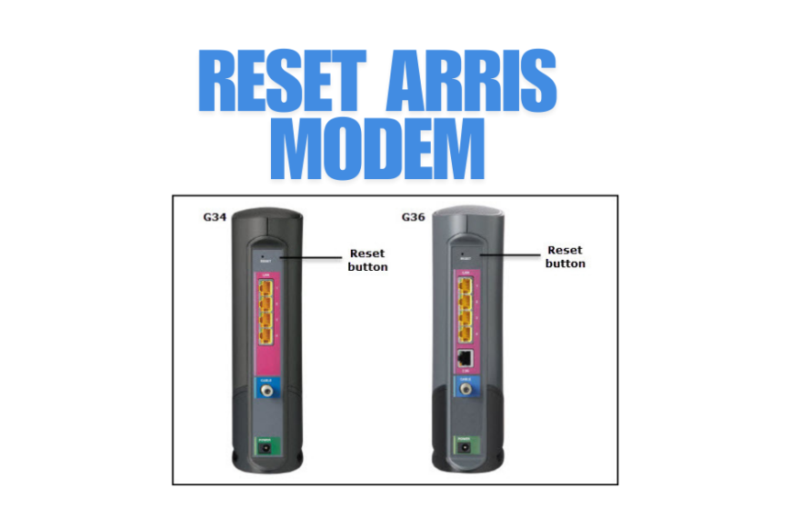 Reset Arris Modem