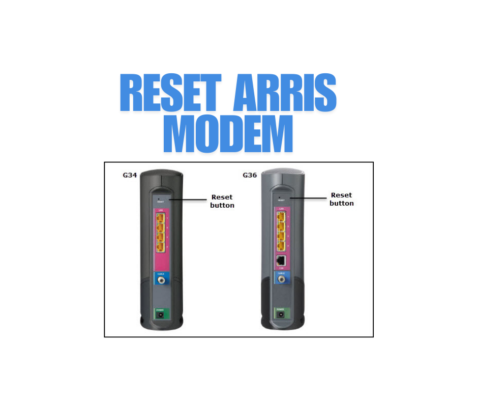 Reset Arris Modem